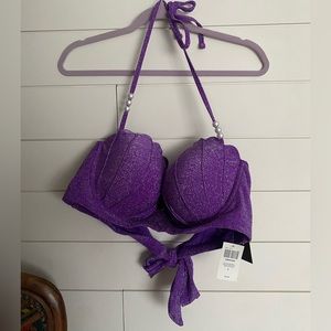 Hot Topic Little Mermaid Disney plus size 3x bikini top glitter